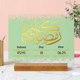 Ramadan Kareem Calender Decoratief Acryl Bord