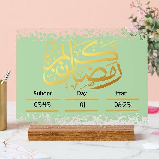 Ramadan Kareem Calender Decoratief Acryl Bord