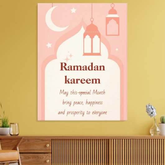 Ramadan Kareem Canvas Afdruk (Insitu (Woonkamer))