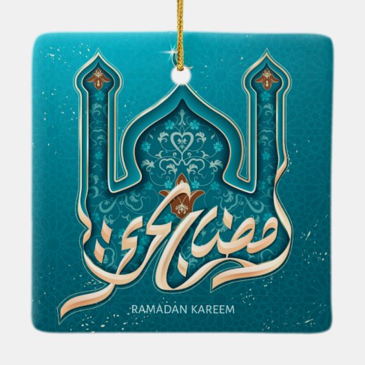 Ramadan Kareem Ceramic Ornament (Achterkant)