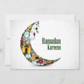 Ramadan Kareem Colorful Crescent Feestdagenkaart (Voorkant)