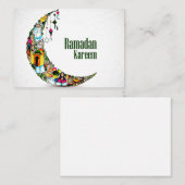 Ramadan Kareem Colorful Crescent Notitiekaartje (Voorkant / Achterkant)