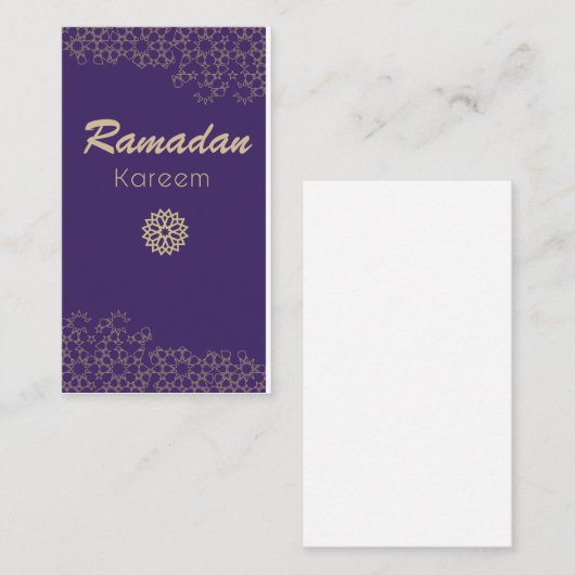Ramadan Kareem Contactkaartje (Voorkant / Achterkant)