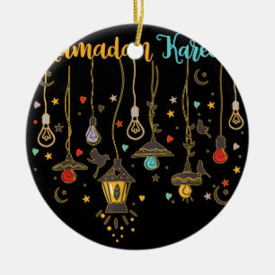 Ramadan Kareem Cool Islamic Fasting Outfit voor Keramisch Ornament