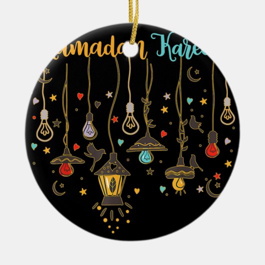 Ramadan Kareem Cool Islamic Fasting Outfit voor Keramisch Ornament (Voorkant)