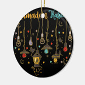 Ramadan Kareem Cool Islamic Fasting Outfit voor Keramisch Ornament (Links)