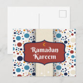 Ramadan Kareem Crescent Briefkaart (Voorkant / Achterkant)