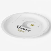 Ramadan Kareem Crescent Design - Islamitische Muba Papieren Bordje (Gekanteld)