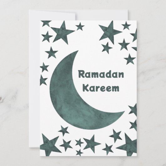 Ramadan Kareem crescent Islam mubarak sterren Kaart (Voorkant)