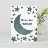 Ramadan Kareem crescent Islam mubarak sterren Kaart (Staand voorkant)