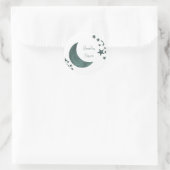 Ramadan Kareem crescent Islam mubarak sterren Post Ronde Sticker (Tas)