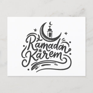 Ramadan Kareem Crescent Moon gezien vasten Briefkaart