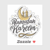 Ramadan Kareem Crescent Moon gezien vasten Sticker (Vel)