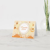 Ramadan Kareem Crescent Moskee Sinaasappel Gouden  Kaart (Voorkant)