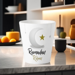 Ramadan Kareem Crescent Vormgeving - Islamitisch M Latte Mok