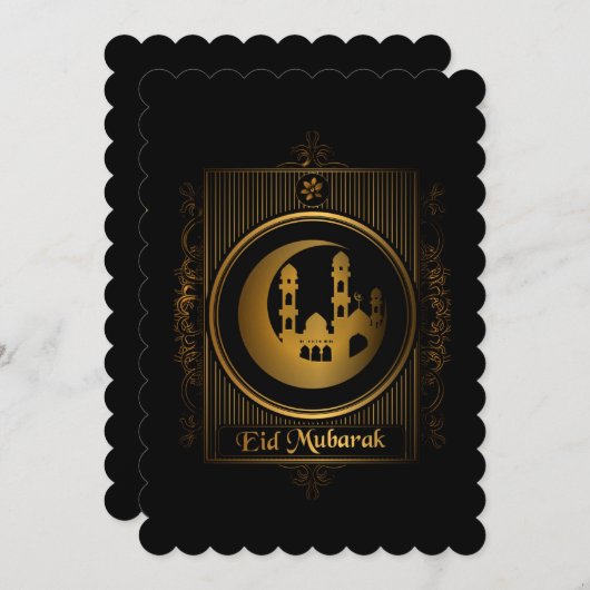 Ramadan Kareem & Eid Mubarak  Aangepaste Groet  Feestdagenkaart (Voorkant / Achterkant)