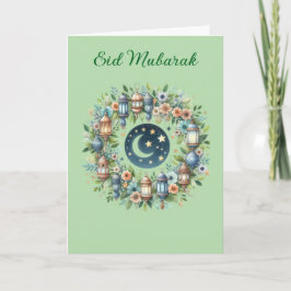 Ramadan Kareem & Eid Mubarak  Customised Greeting Kaart
