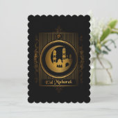 Ramadan Kareem & Eid Mubarak Customized Greeting Feestdagenkaart (Staand voorkant)