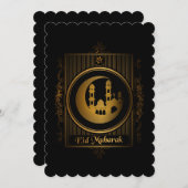 Ramadan Kareem & Eid Mubarak Customized Greeting Feestdagenkaart (Voorkant / Achterkant)