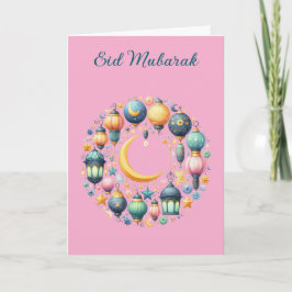 Ramadan Kareem & Eid Mubarak Customized Greeting Kaart