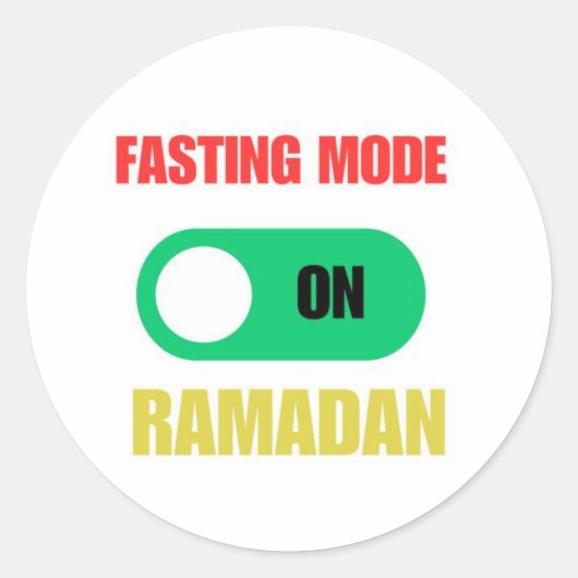 Ramadan Kareem - Eid Mubarak - Happy Eid Ronde Sticker (Voorkant)