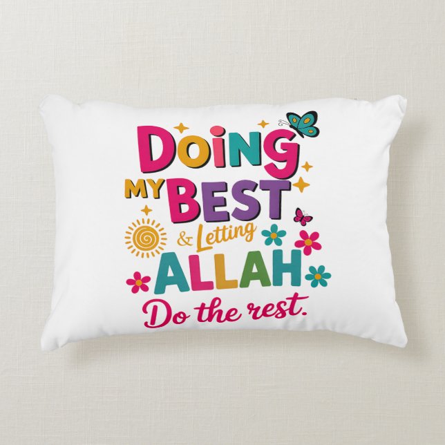 Ramadan Kareem & Eid Mubarak Islamic Accent Pillow Accent Kussen (Voorkant)