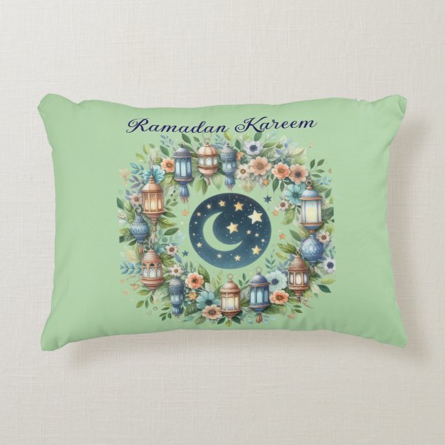 Ramadan Kareem & Eid Mubarak Islamic Accent Pillow Kussen (Voorkant)