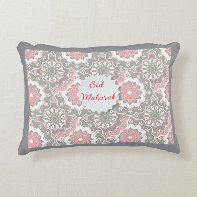 Ramadan Kareem & Eid Mubarak Islamic Accent Pillow Kussen (Voorkant)