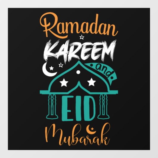 Ramadan Kareem Eid Mubarak Raamsticker (Vel)