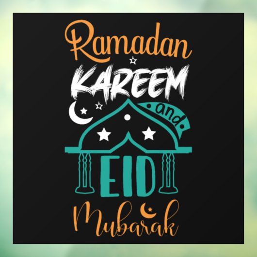 Ramadan Kareem Eid Mubarak Raamsticker (Vel 3)