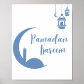 Ramadan Kareem Elegant Crescent & Lantern Wall Pr Poster (Voorkant)