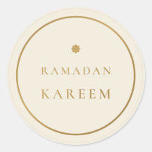 Ramadan Kareem Elegante Crème Goud Sticker