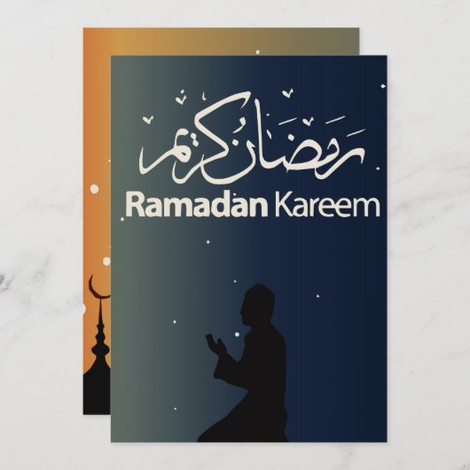 Ramadan Kareem Feestdagenkaart (Voorkant / Achterkant)