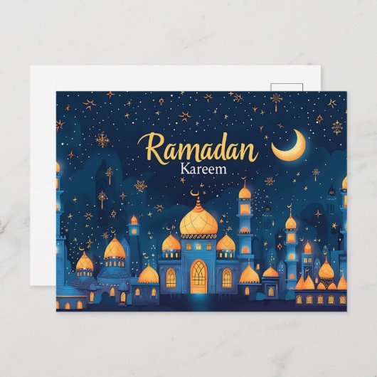 Ramadan Kareem Feestdagenkaart (Voorkant / Achterkant)