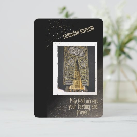Ramadan Kareem Flat Dank u kaart (Staand voorkant)