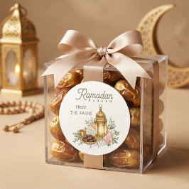 Ramadan Kareem Floral Lantern Ronde Sticker