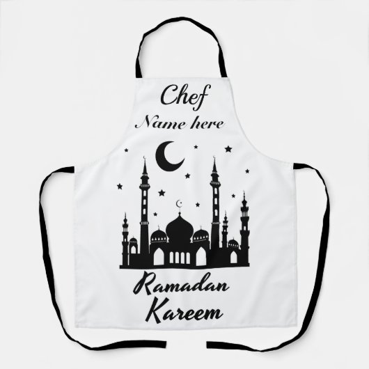 Ramadan Kareem - Gepersonaliseerde Chef Name Schort (Voorkant)