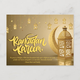 Ramadan Kareem gepersonaliseerde tekst Feestdagenkaart