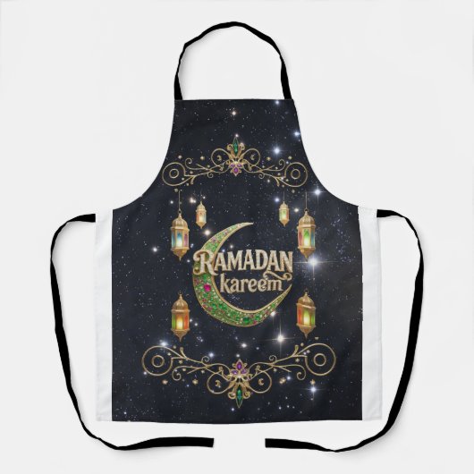 Ramadan Kareem glanzende lucht Schort (Voorkant)