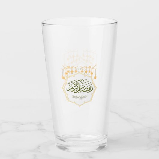 Ramadan Kareem glazen beker (Voorkant)