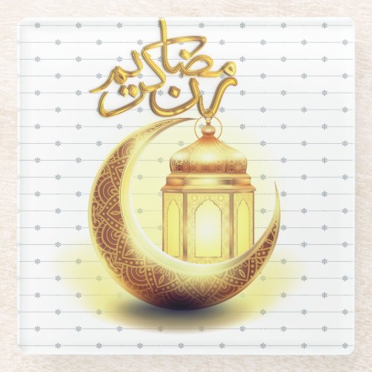 RAMADAN KAREEM GLAZEN ONDERZETTER (Voorkant)