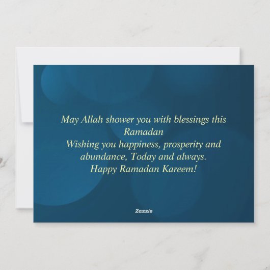 Ramadan Kareem Gold Crescent en lantaarn Feestdagenkaart (Achterkant)