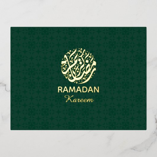 Ramadan Kareem Gold Foil Islamic Folie Feestdagen Briefkaart (Voorkant)