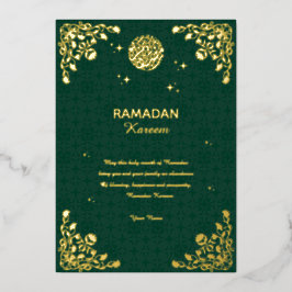 Ramadan Kareem Gold Foil Islamic Invitation Folie Uitnodiging