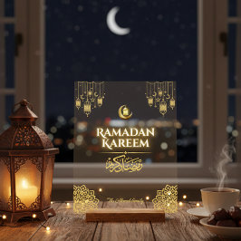 Ramadan Kareem Gold Islamic Acrylic Sign Personali Acryl Bord