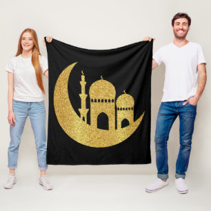 Ramadan Kareem Golden Helal Fleece Blanket Deken