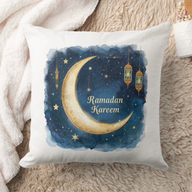 Ramadan Kareem Golden Moon Pillow Kussen (Deken)