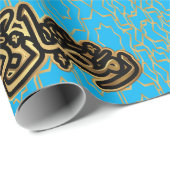 Ramadan kareem goudblauw inpakpapier (Rol Hoek)