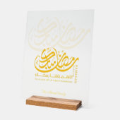 Ramadan Kareem Gouden Arabische Calligrafie Acryl  Bord (Hoek)