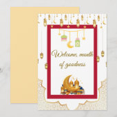 Ramadan Kareem Greeting Card Elegant Islamic Desig Kaart (Voorkant / Achterkant)